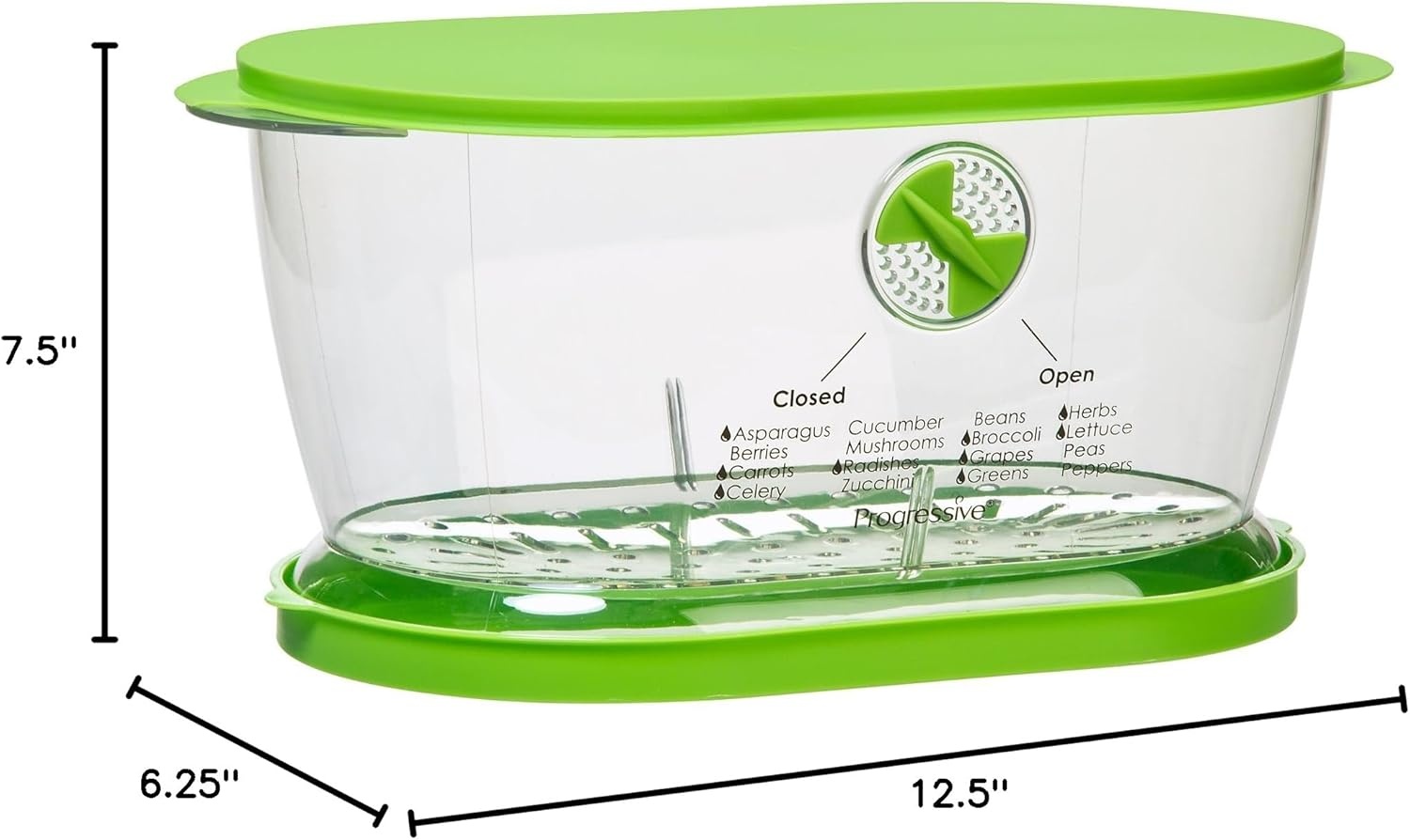 image:imagePrep Solutions by Progressive Lettuce Keeper Produce Storage Container 47 Quarts Green LKS0647 Quarts