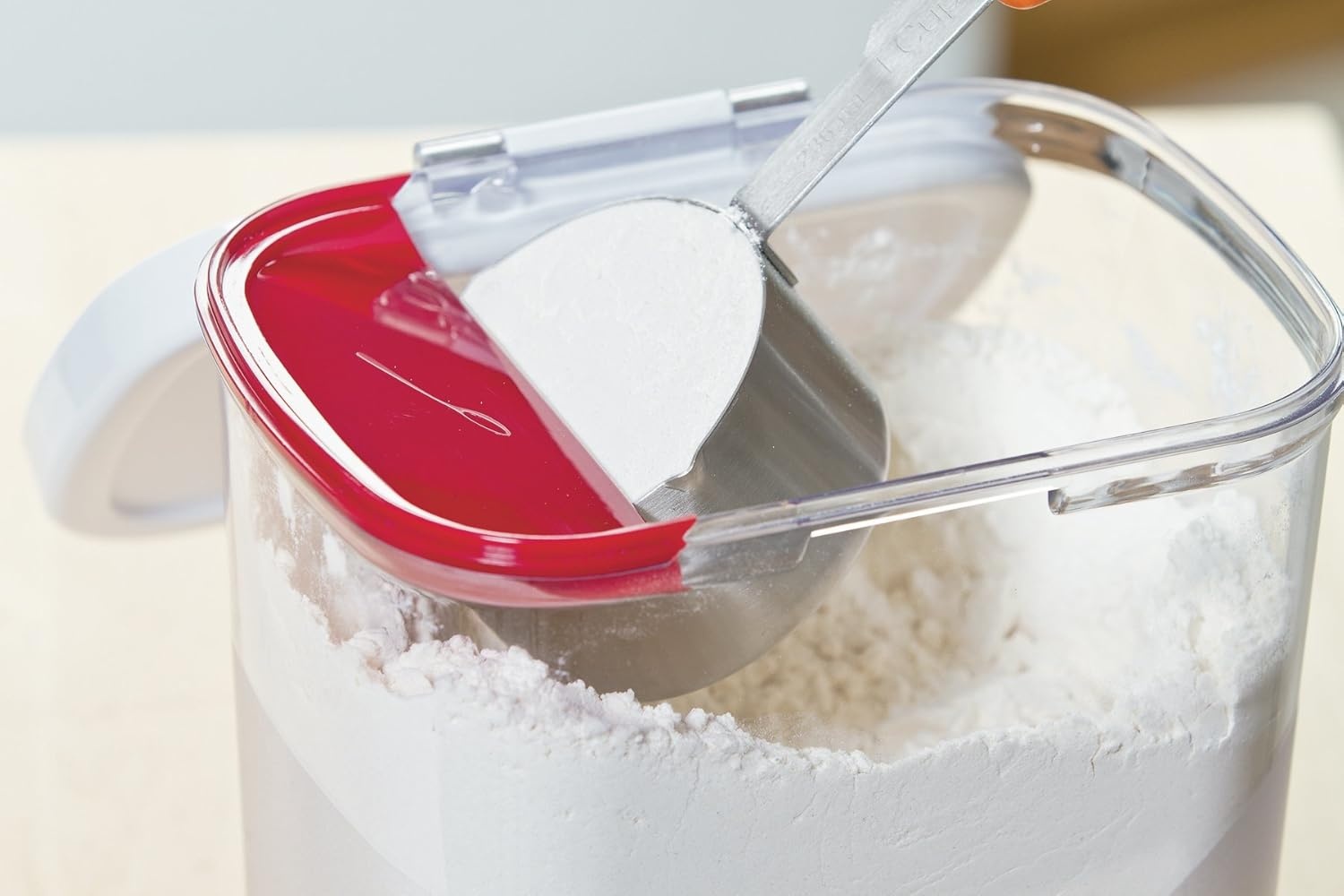 image:imagePrepSolutions Flour Keeper Airtight Storage Container for Flour Sugar amp Dry Goods 5 lb Capacity BPAFree Easy Pour Design38 qt Pack of 6
