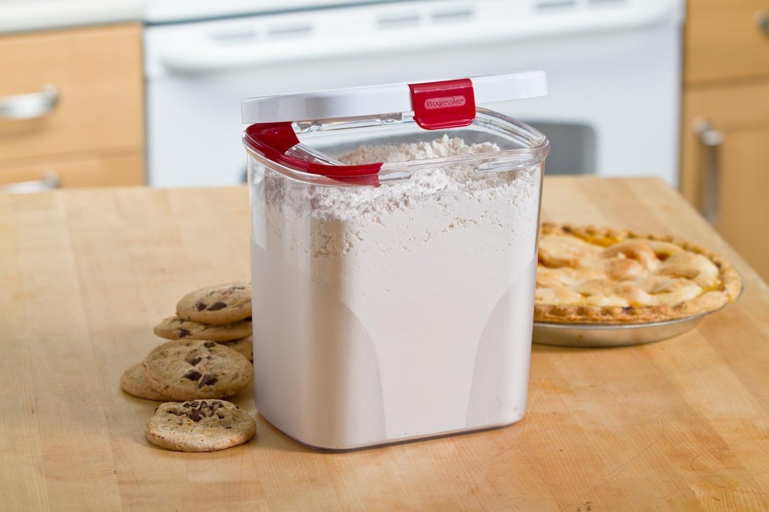 image:imagePrepSolutions Flour Keeper Airtight Storage Container for Flour Sugar amp Dry Goods 5 lb Capacity BPAFree Easy Pour Design38 qt Pack of 6