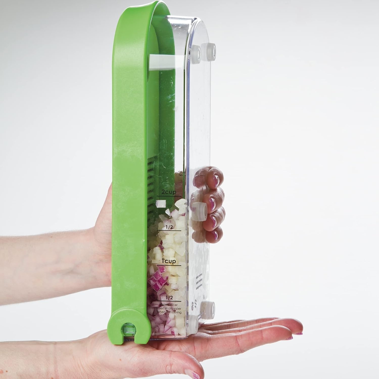 image:imagePrepWorks Onion Chopper GreenWhite Standard for Quick and Easy Dicing and Chopping