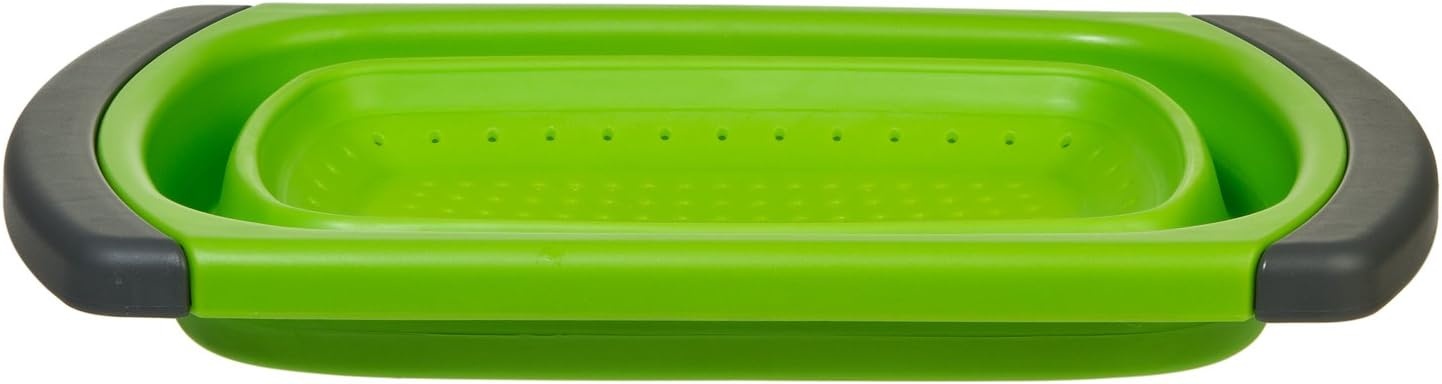 image:imagePrepworks by Progressive Collapsible Overthe Sink Colander Green 6 Quart