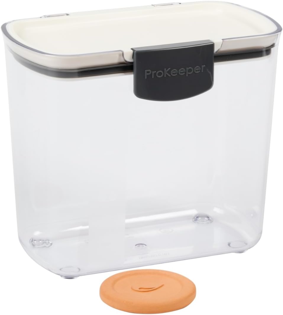 image:imageProKeeper 1 Quart Airtight Powdered Sugar Storage Container Grey BPAFree PlasticClear