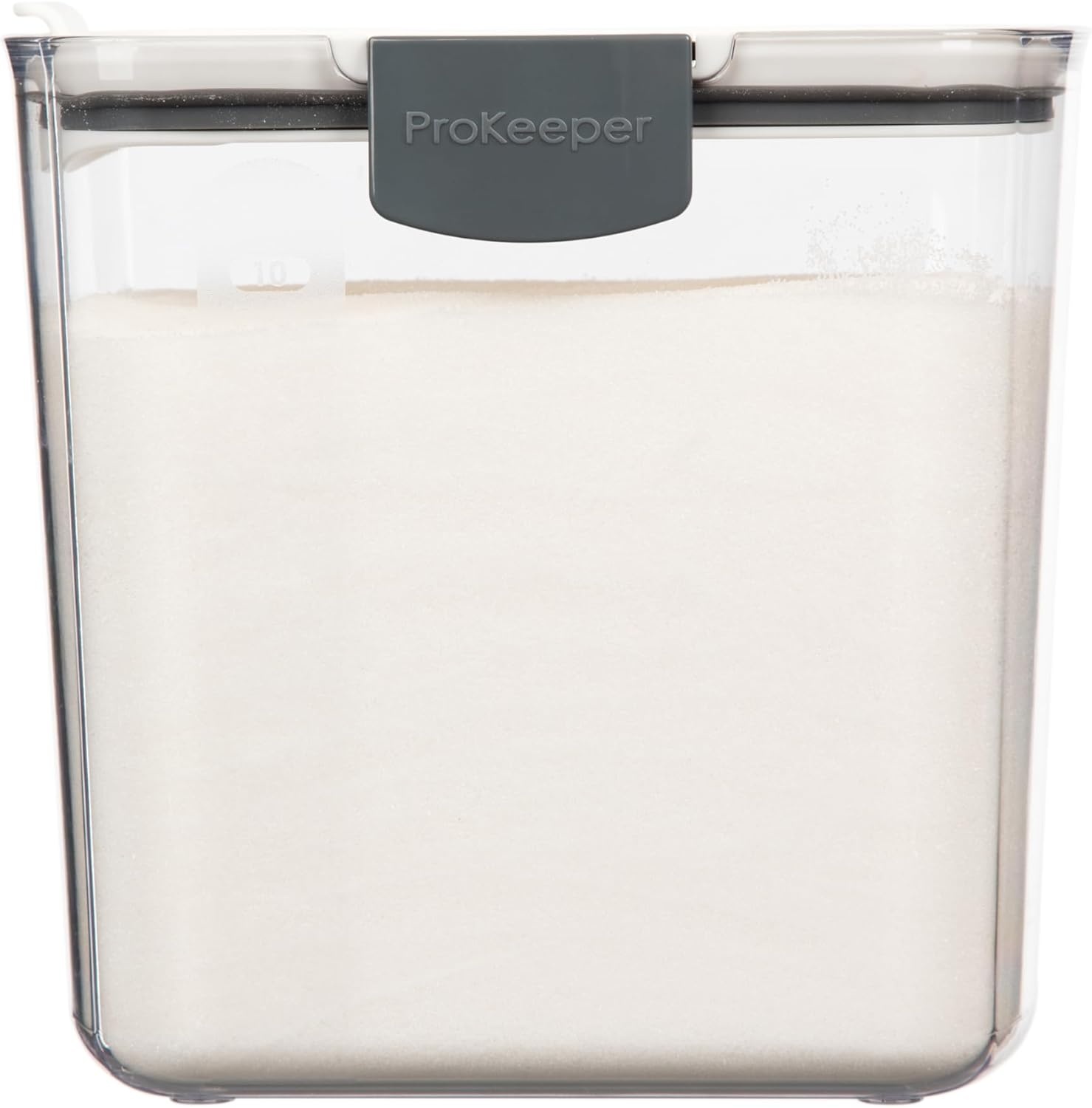 image:imageProKeeper 1 Quart Airtight Powdered Sugar Storage Container Grey BPAFree PlasticClear