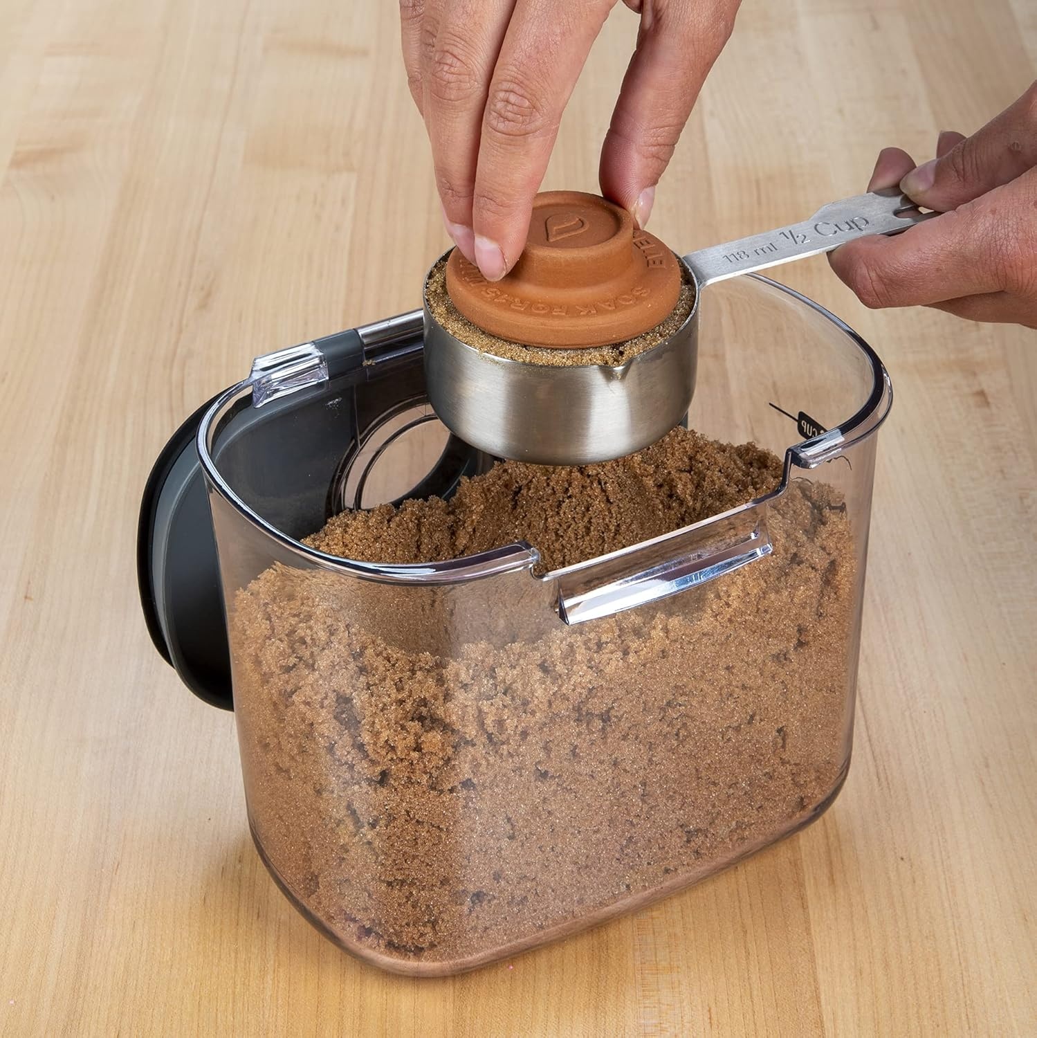 image:imageProKeeper by Progressive International Clear Plastic Airtight Food Bakers Kitchen Storage Organization Container Canister Set with Magnetic Accessories Flour 4QuartBrown Sugar Prokeeper