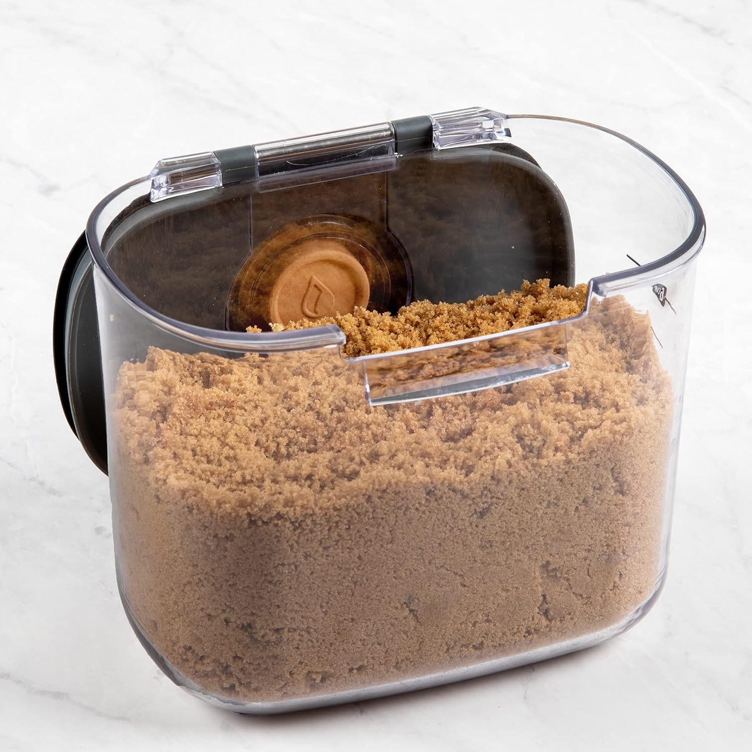image:imageProKeeper by Progressive International Clear Plastic Airtight Food Bakers Kitchen Storage Organization Container Canister Set with Magnetic Accessories Flour 4QuartBrown Sugar Prokeeper