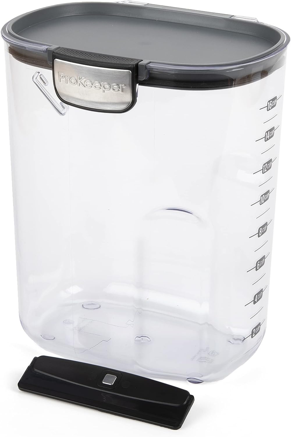 image:imageProKeeper by Progressive International Clear Plastic Airtight Food Bakers Kitchen Storage Organization Container Canister Set with Magnetic Accessories Flour 4QuartFlour Prokeeper