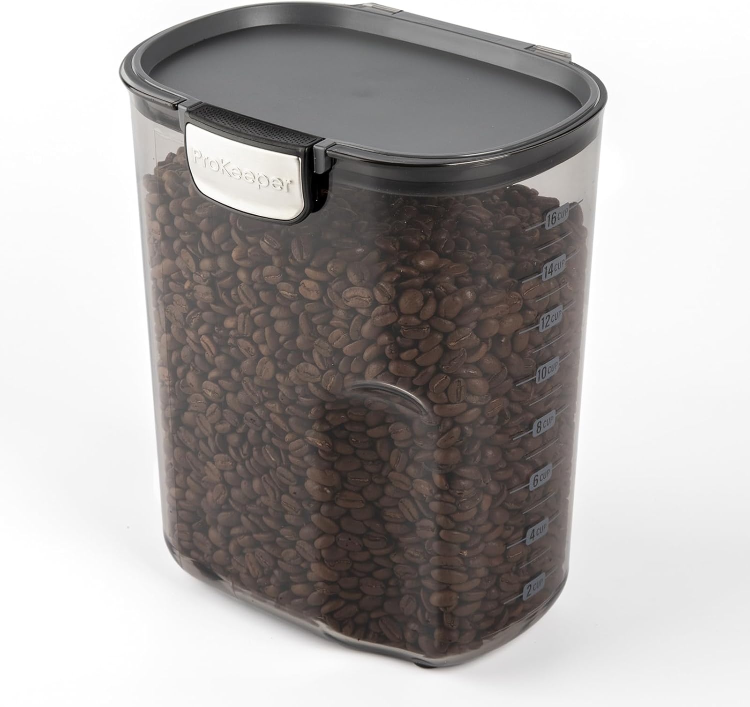 image:imageProKeeper by Progressive International Clear Plastic Airtight Food Bakers Kitchen Storage Organization Container Canister Set with Magnetic Accessories Flour 4QuartJumbo Coffee Prokeeper
