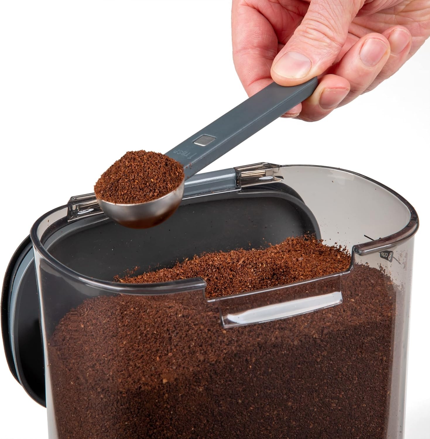 image:imageProKeeper by Progressive International Clear Plastic Airtight Food Bakers Kitchen Storage Organization Container Canister Set with Magnetic Accessories Flour 4QuartStandard Coffee Prokeeper