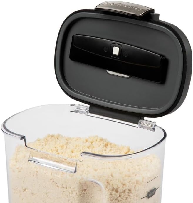 image:imageProKeeper by Progressive International Clear Plastic Airtight Food Bakers Kitchen Storage Organization Container Canister Set with Magnetic Accessories Flour 4QuartSpecialty Flour