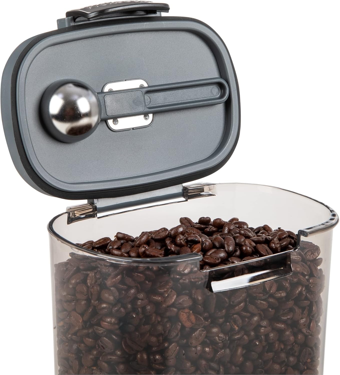 image:imageProKeeper by Progressive International Clear Plastic Airtight Food Bakers Kitchen Storage Organization Container Canister Set with Magnetic Accessories Flour 4QuartStandard Coffee Prokeeper