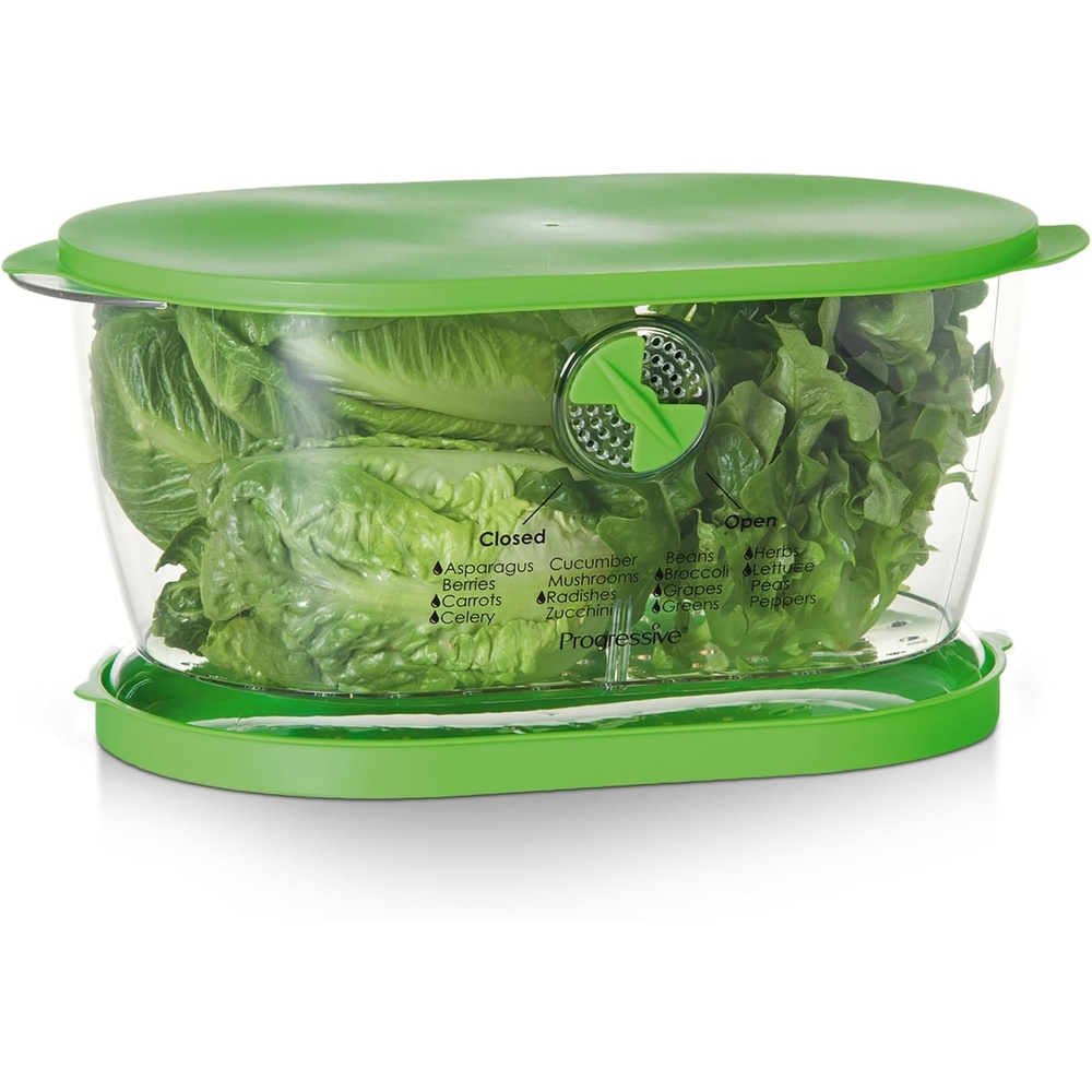 image:imagePrep Solutions by Progressive Lettuce Keeper Produce Storage Container 47 Quarts Green LKS0647 Quarts