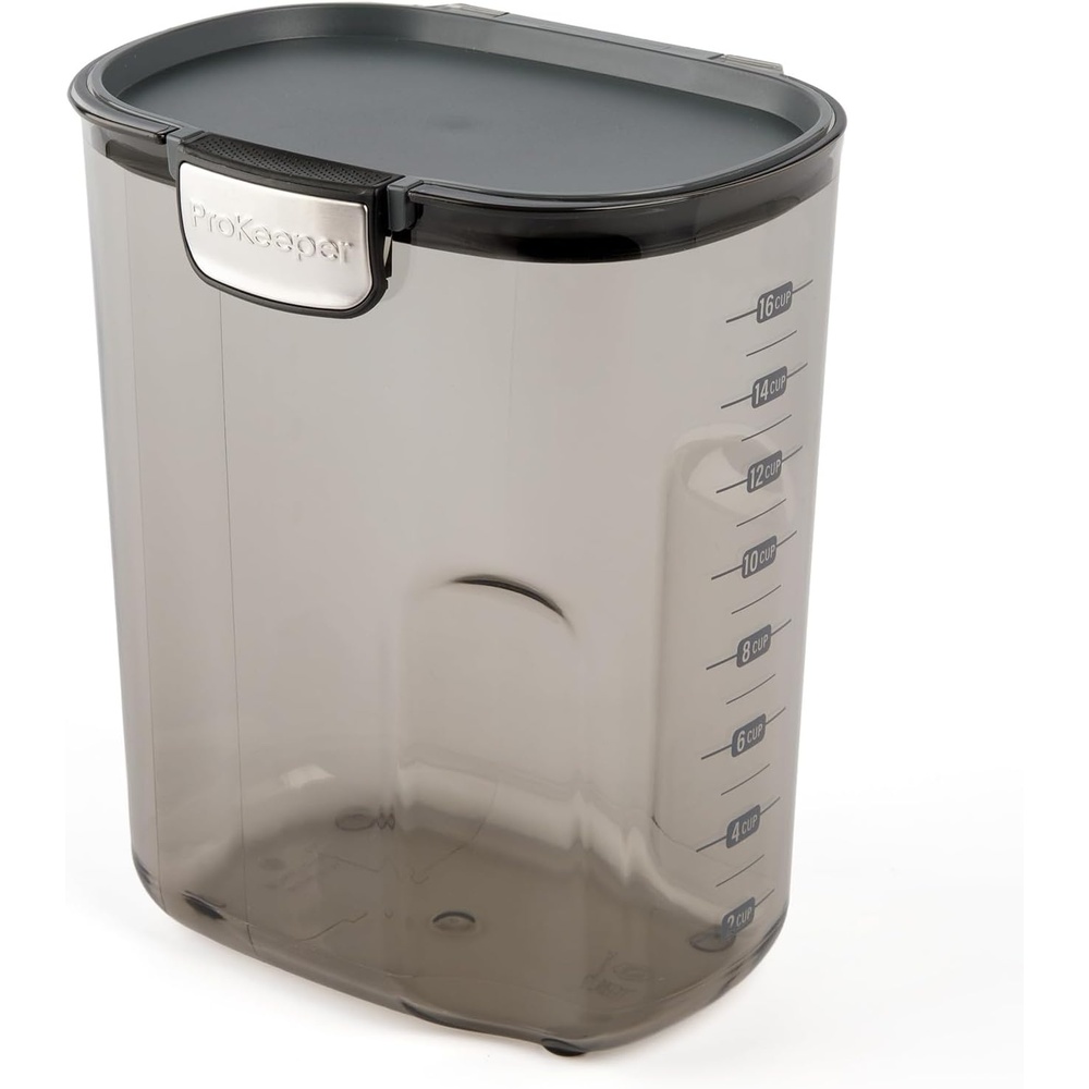 image:imageProKeeper by Progressive International Clear Plastic Airtight Food Bakers Kitchen Storage Organization Container Canister Set with Magnetic Accessories Flour 4QuartJumbo Coffee Prokeeper