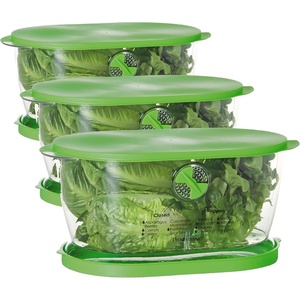image:imagePrep Solutions by Progressive Lettuce Keeper Produce Storage Container 47 Quarts Green LKS0647 Quarts Pack of 3