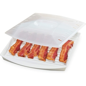 image:imagePrepSolutions Microwavable Bacon Grill White  Nonstick EasyClean Design 1 PieceWhite