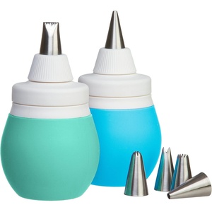image:imagePrepWorks Decorating Kit  Complete Set for Cake Cupcake and Cookie Decorating with Piping Tips Bags and AccessoriesBlue