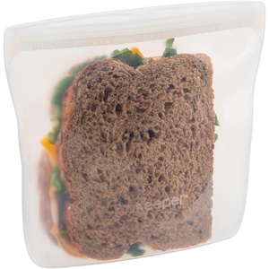 image:imageProKeeper Large 3Cup Reusable Silicone Sandwich Bag 100 Silicone Clear for Food Storage