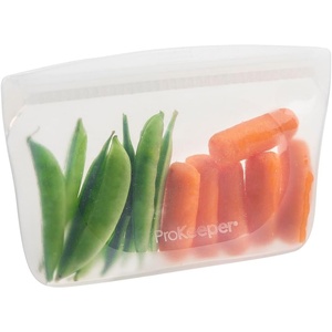 image:imageProKeeper Medium 15 Cup Reusable Silicone Storage Bag  100 Silicone Clear EcoFriendly Food Storage Solution