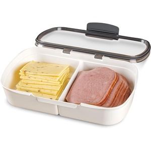 image:imageProKeeper Progressive International Prepworks Mini Deli Air Tight Silicone Sealed Food Storage Container with Clear Dry Erase Compatible Lid 575 Inches LongSplit Deli Keeper