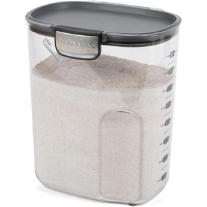 image:imageProKeeper by Progressive International Clear Plastic Airtight Food Bakers Kitchen Storage Organization Container Canister Set with Magnetic Accessories Flour 4QuartFlour Prokeeper