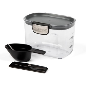 image:imageProKeeper by Progressive International Clear Plastic Airtight Food Bakers Kitchen Storage Organization Container Canister Set with Magnetic Accessories Flour 4QuartSpecialty Flour