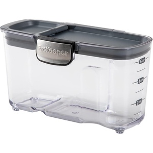 image:imageProKeeper by Progressive International Clear Plastic Airtight Food Bakers Kitchen Storage Organization Container Canister Set with Magnetic Accessories Flour 4QuartSmall Cereal Prokeeper