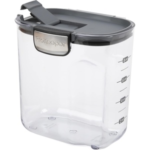 image:imageProKeeper by Progressive International Clear Plastic Airtight Food Bakers Kitchen Storage Organization Container Canister Set with Magnetic Accessories Flour 4QuartSugar Prokeeper