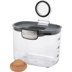image:imageProKeeper by Progressive International Clear Plastic Airtight Food Bakers Kitchen Storage Organization Container Canister Set with Magnetic Accessories Flour 4QuartBrown Sugar Prokeeper