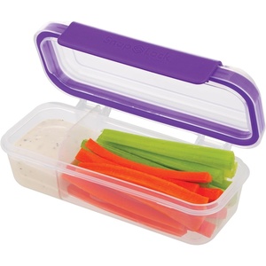 image:imageSnapLock by Progressive Snack Box Container  Purple EasyToOpen LeakProof Silicone Seal SnapOff Lid Stackable BPA FREE